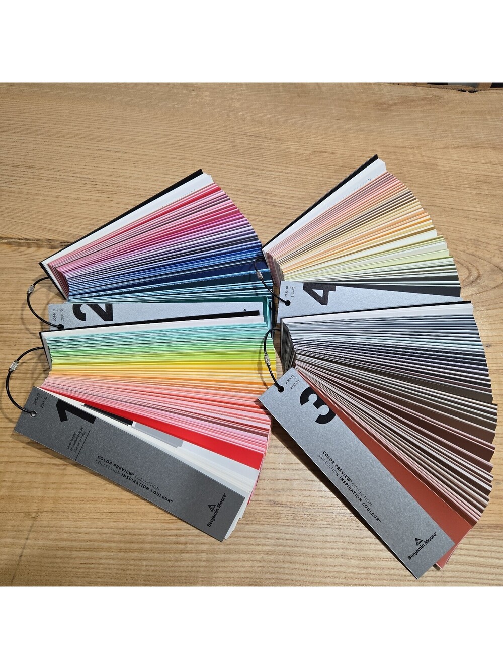 Set of 4 Benjamin Moore Color Preview Collection Paint Fan Decks